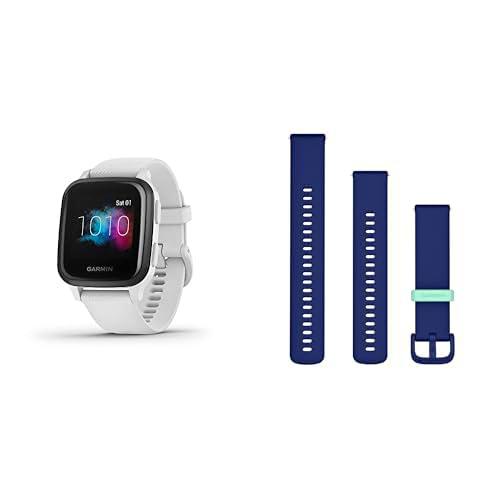 Garmin Venu Sq Music Amazon Exclusive GPS Smartwatch with All-Day Health Monitoring and Fitness Features Quick Release Band (20mm), Navy