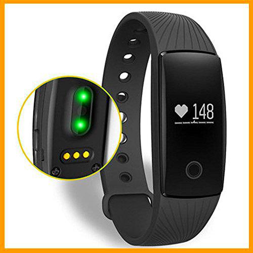 Pulseras de Fitnessï¼Œsmart Band Pulso Monitor Pulsera Fitness Tracker Remota Cámara Para Android Ios Tracker de Bluetooth. (Negro)