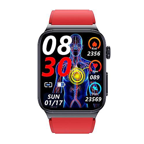 WATCHMARK Reloj Inteligente Cardio One 2 Correa de Silicona roja