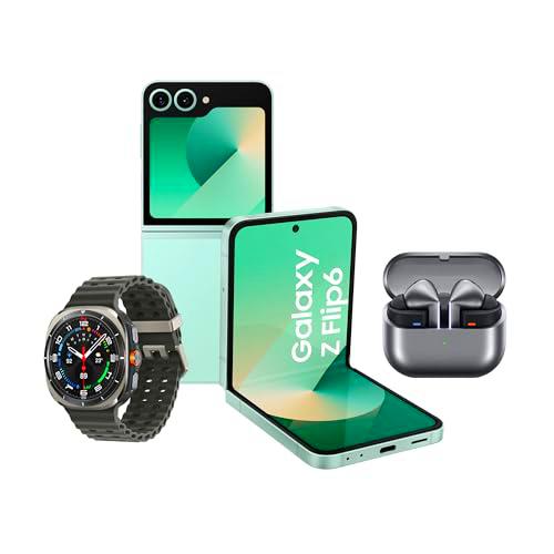 Samsung Galaxy Z Flip6 512 GB Verde + Galaxy Watch Ultra Titanio + Galaxy Buds3 Pro Gris