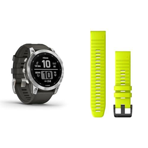 Garmin fēnix 7, Multisport GPS Smartwatch, Advanced Health and Training Features &amp; QuickFit 22 Watch Bands