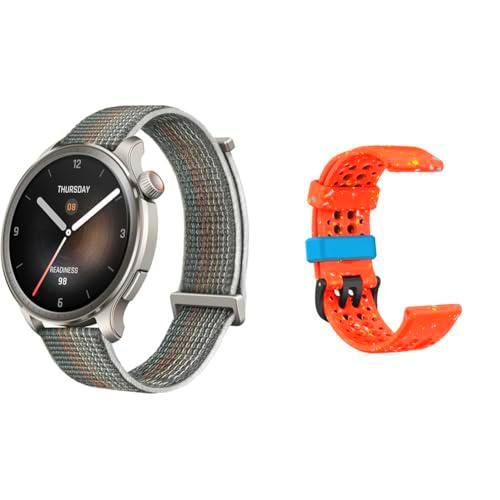 Amazfit Balance Reloj Inteligente 46 mm Gris + Smartwatch Correa de Recambio Original Naranja