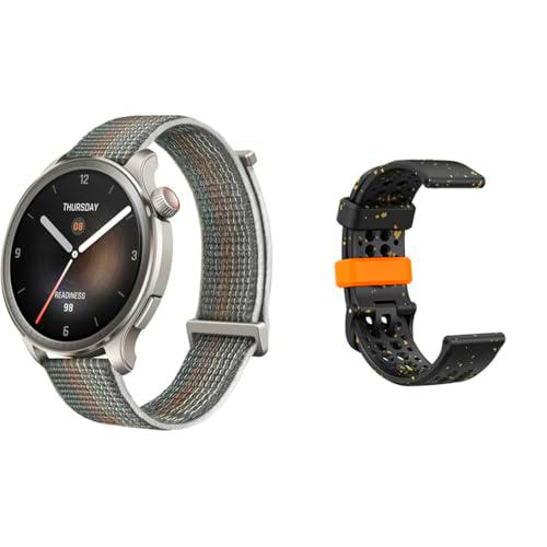 Amazfit Balance Reloj Inteligente 46 mm Gris + Smartwatch Correa de Recambio Original Negro